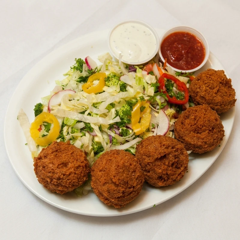 Falafel salad at Mazaj Mediterranean Cuisine, downtown Calgary