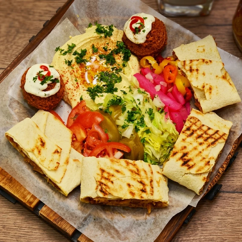 Traditional shawarma at Mazaj Mediterranean Cuisine, downtown Calgary